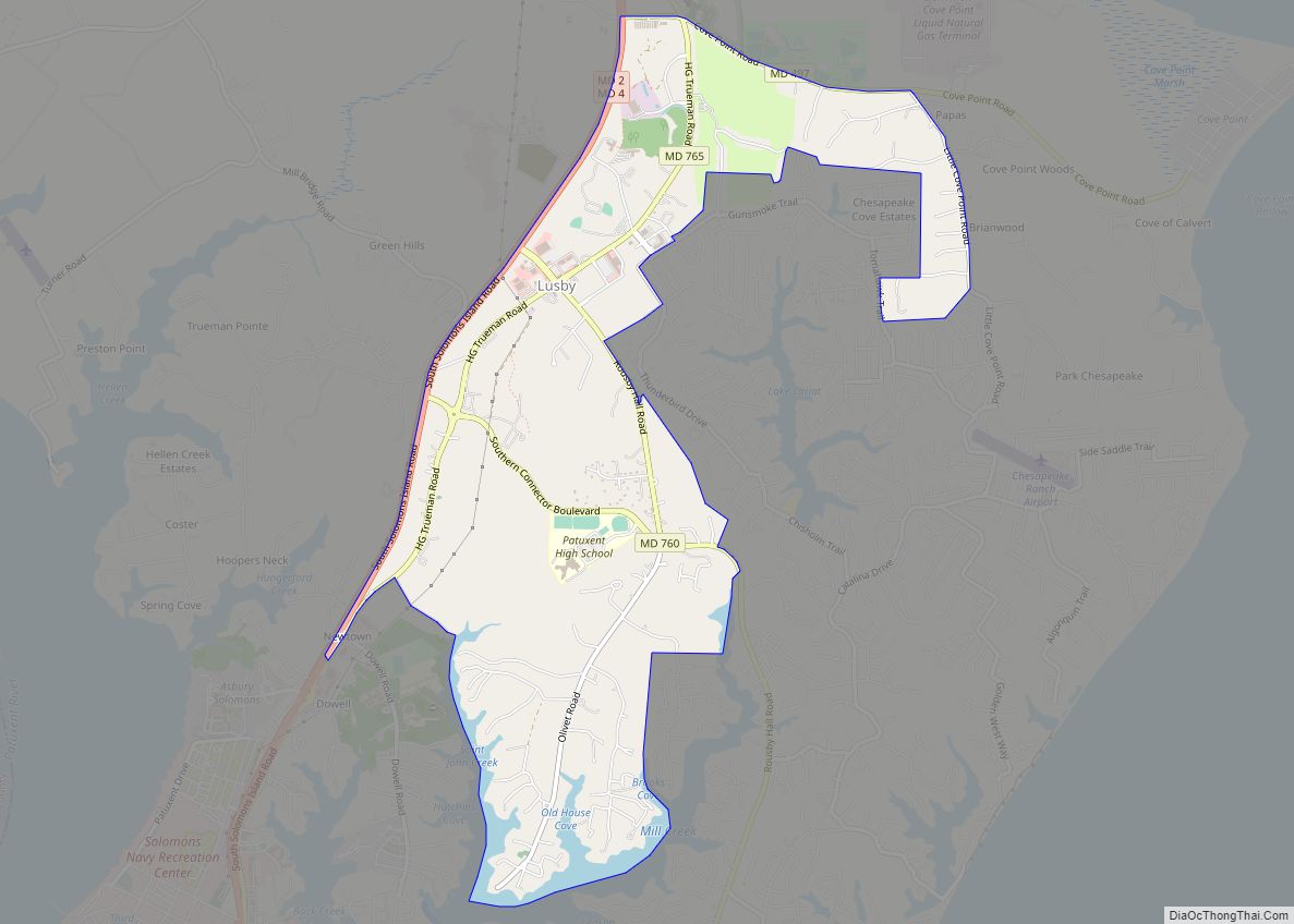 Map of Lusby CDP