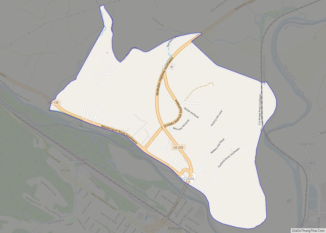 Map of McCoole CDP
