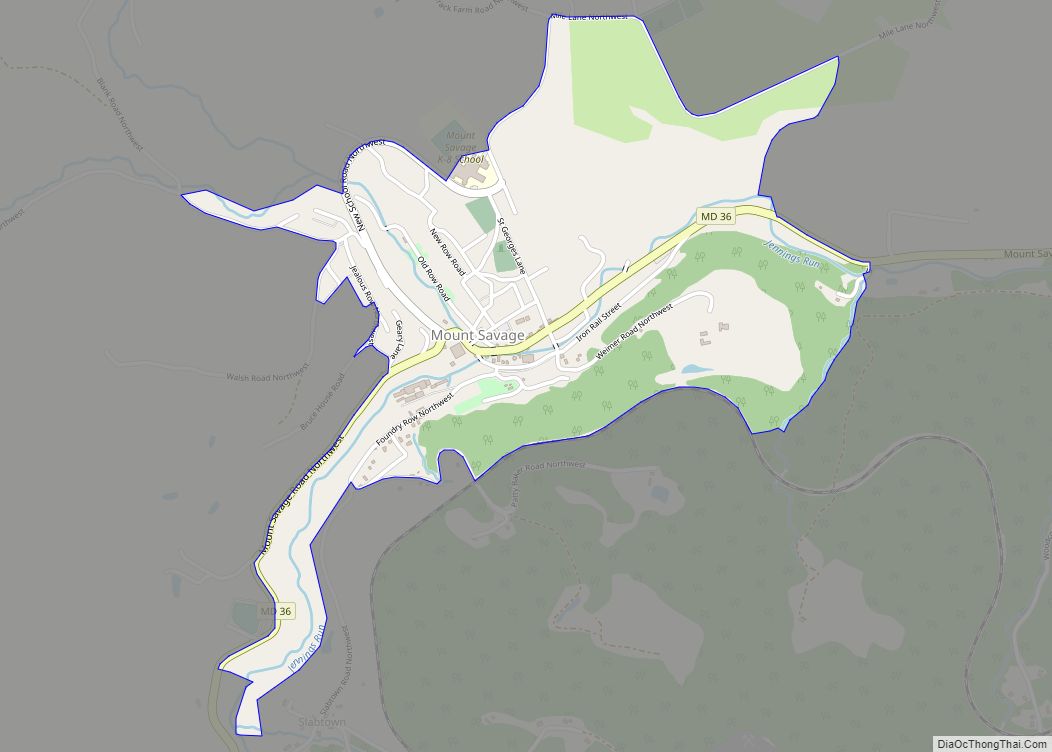 Map of Mount Savage CDP
