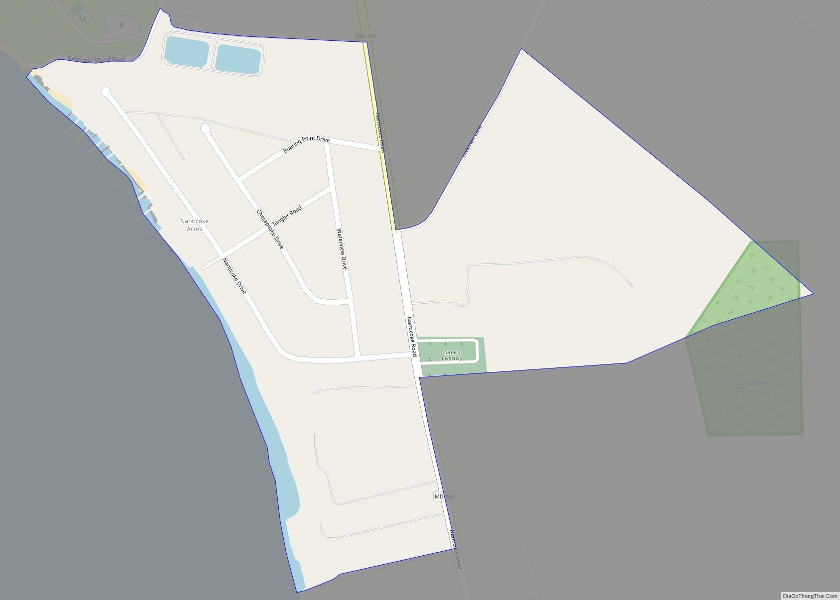 Map of Nanticoke Acres CDP