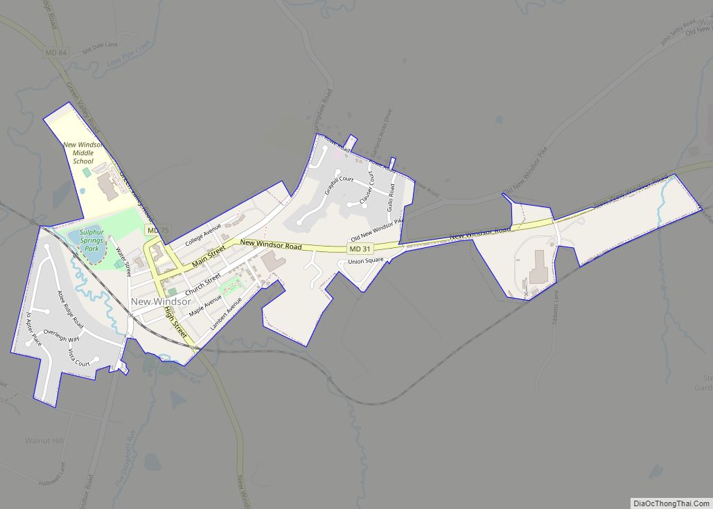 Map of New Windsor town