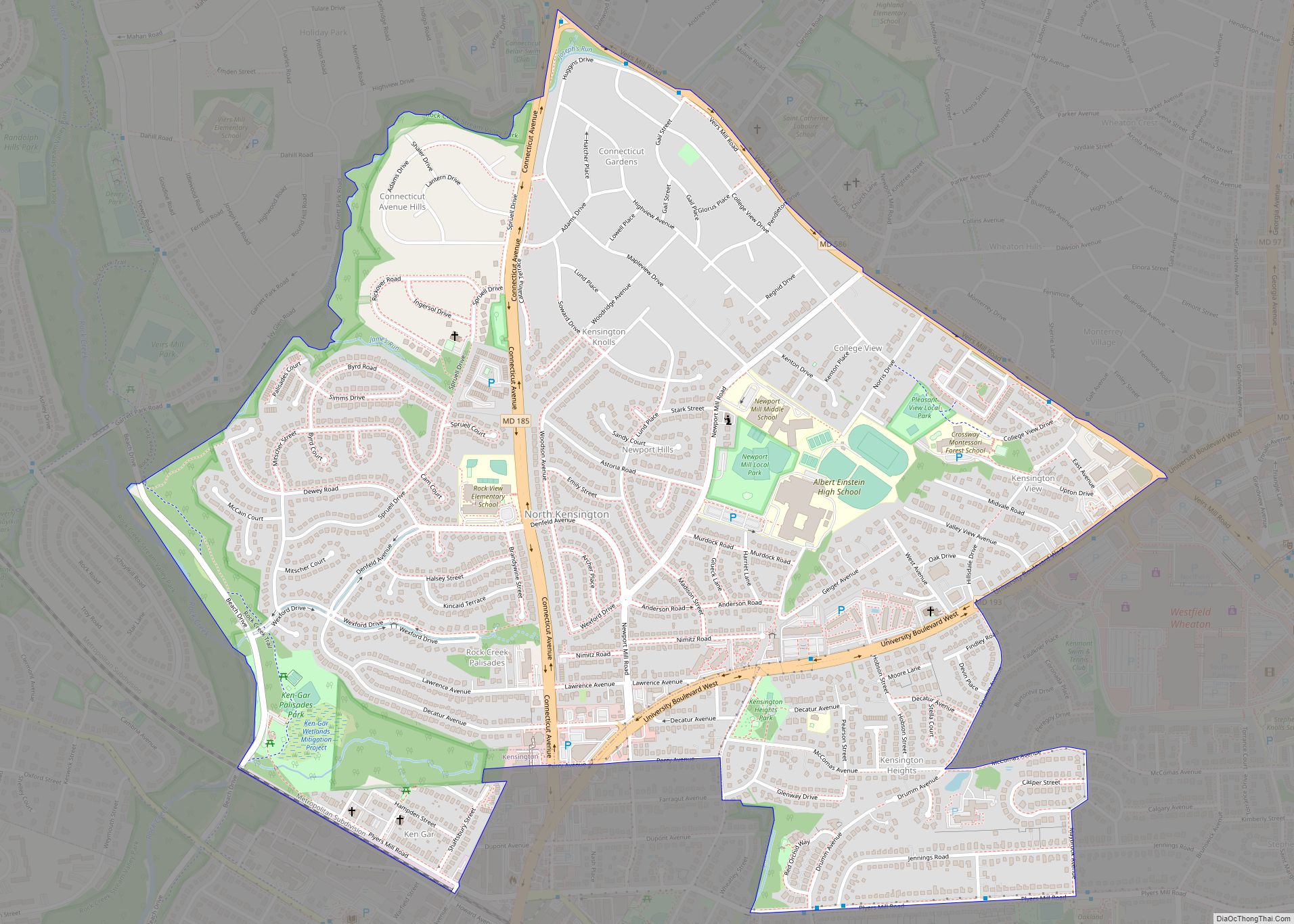 Map of North Kensington CDP