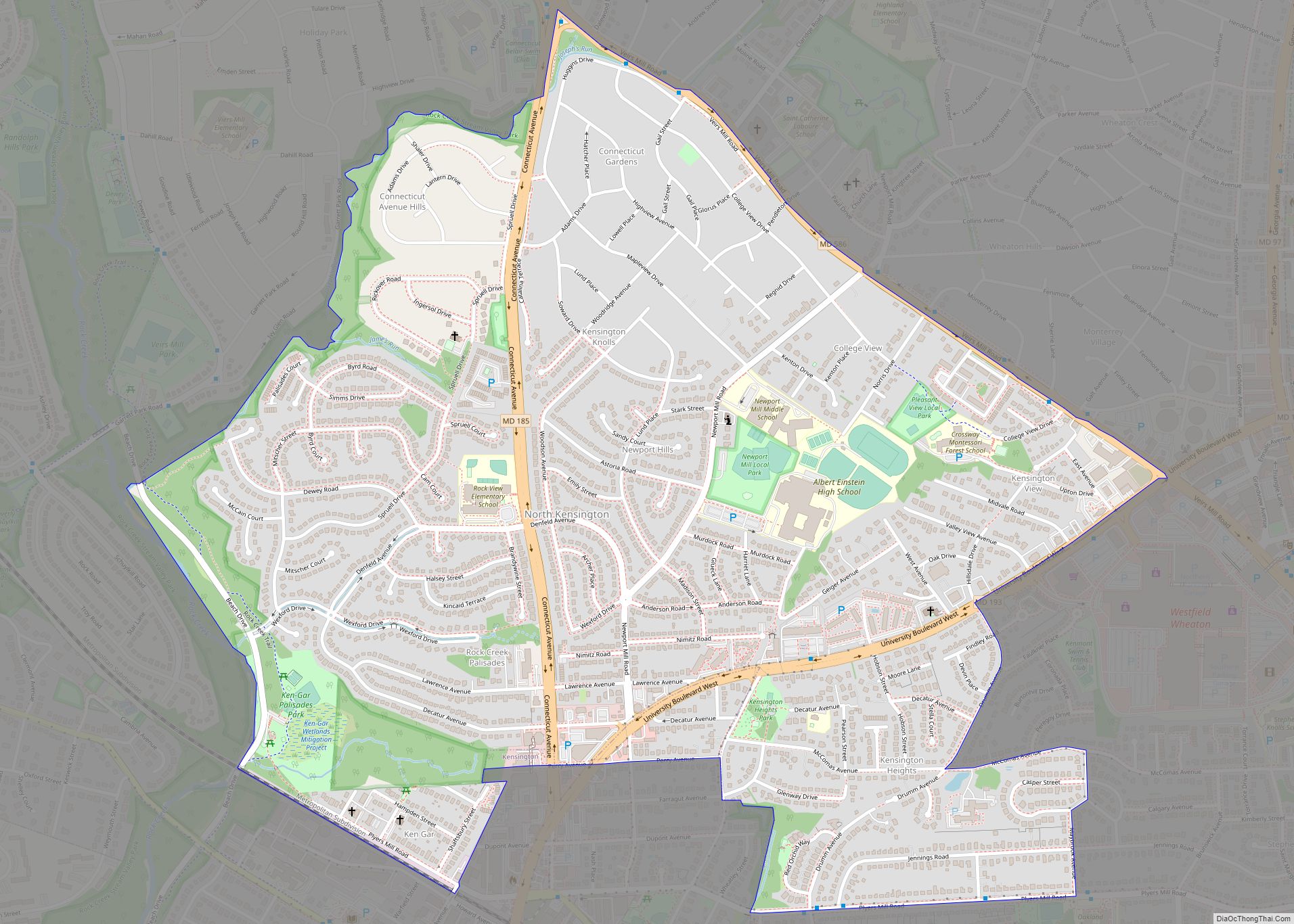 Map Of North Kensington CDP