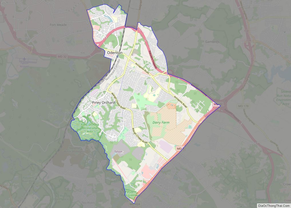 Map of Odenton CDP