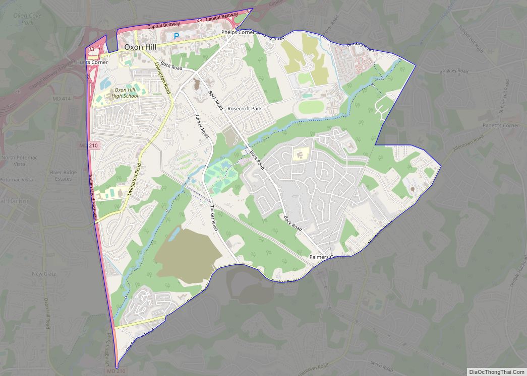 Map of Oxon Hill CDP