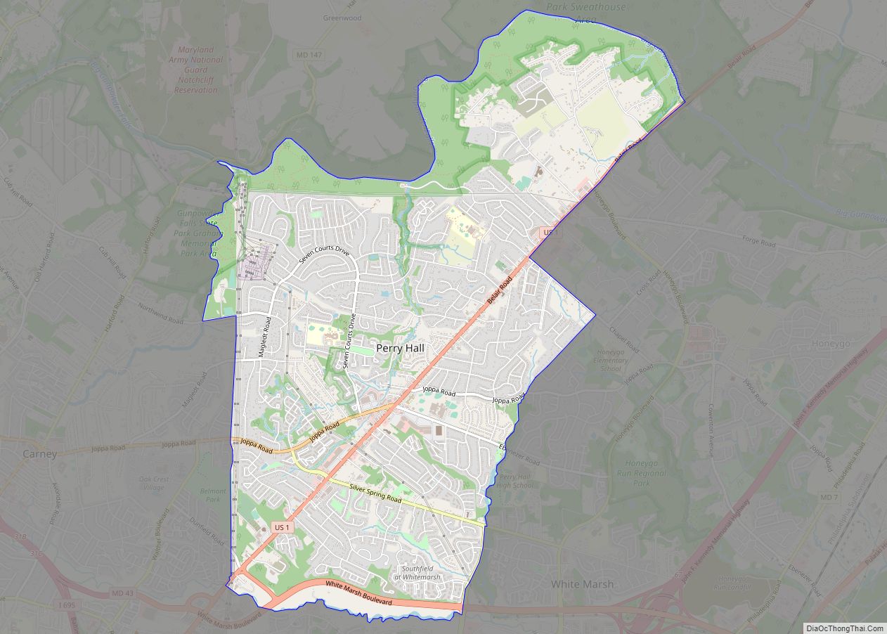 Map of Perry Hall CDP