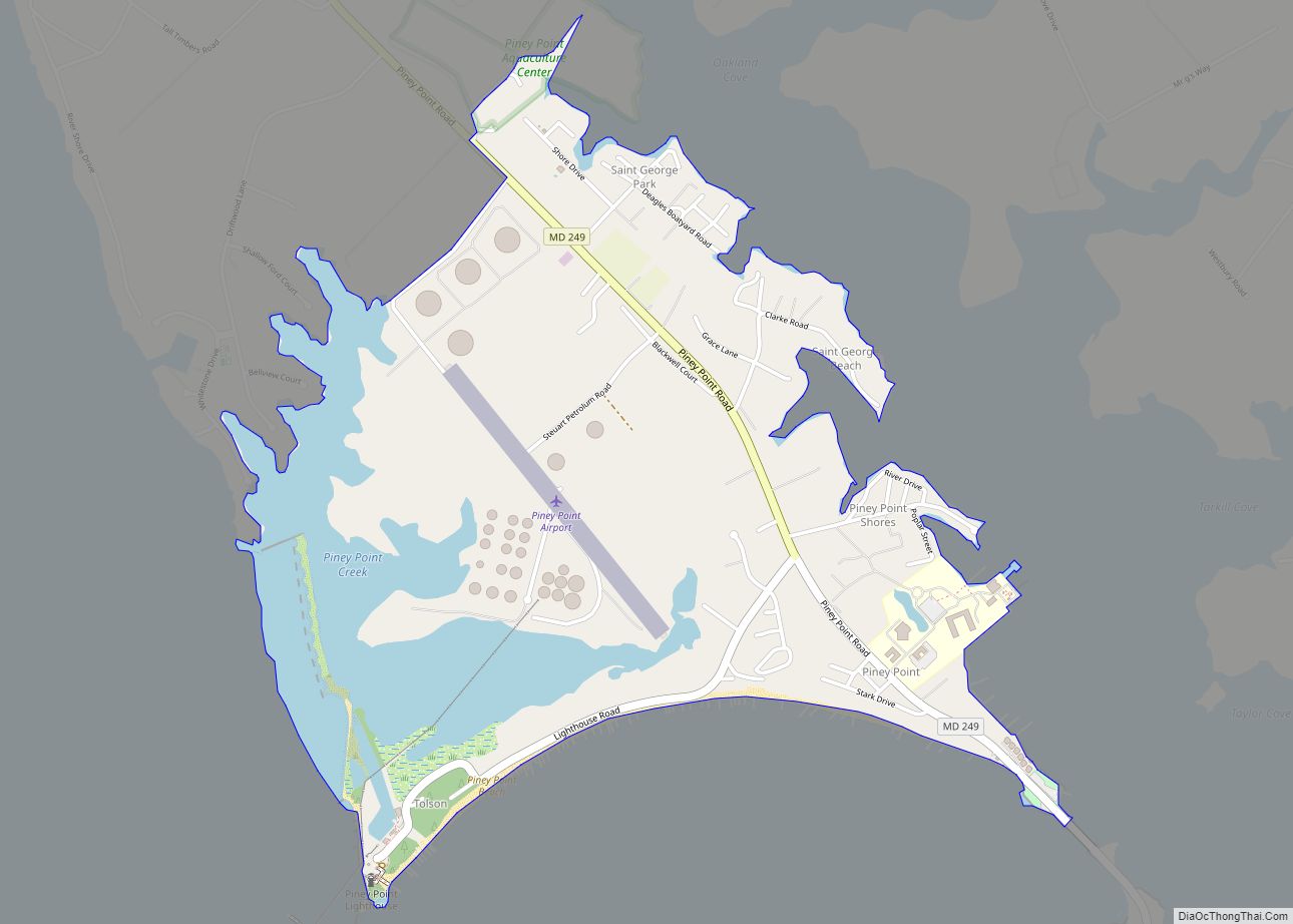 Map of Piney Point CDP