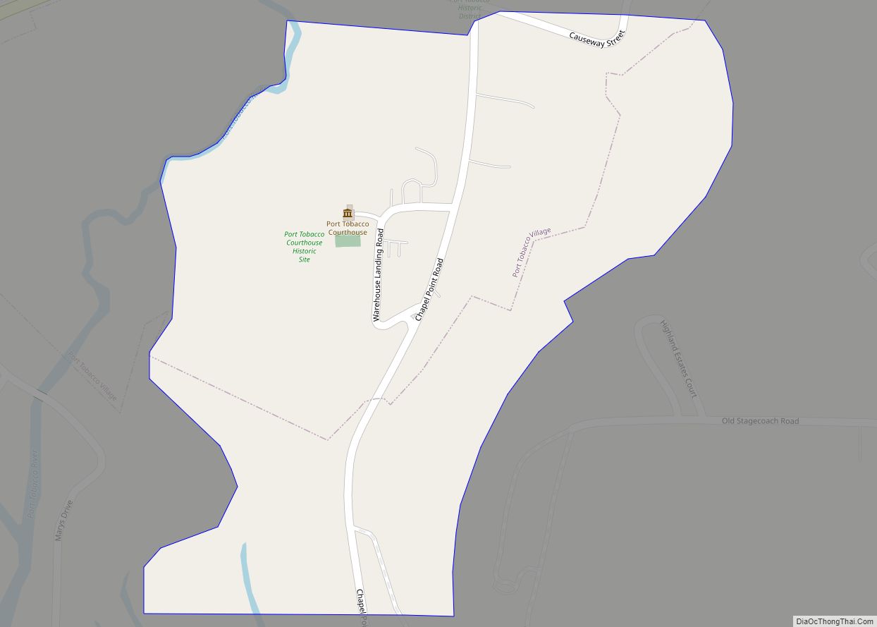 Map of Port Tobacco Village town