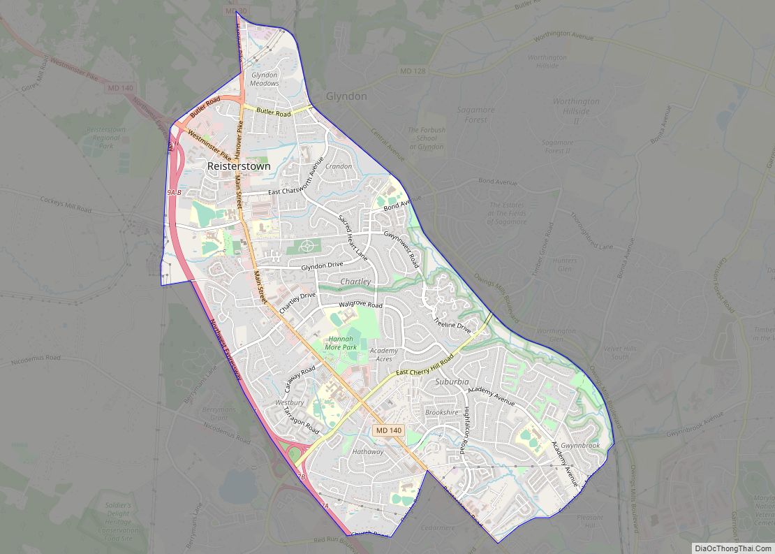 Map of Reisterstown CDP