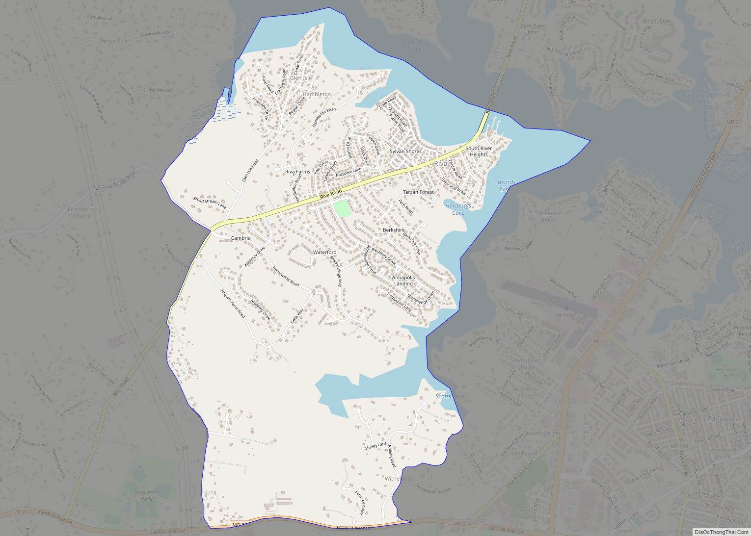 Map of Riva CDP