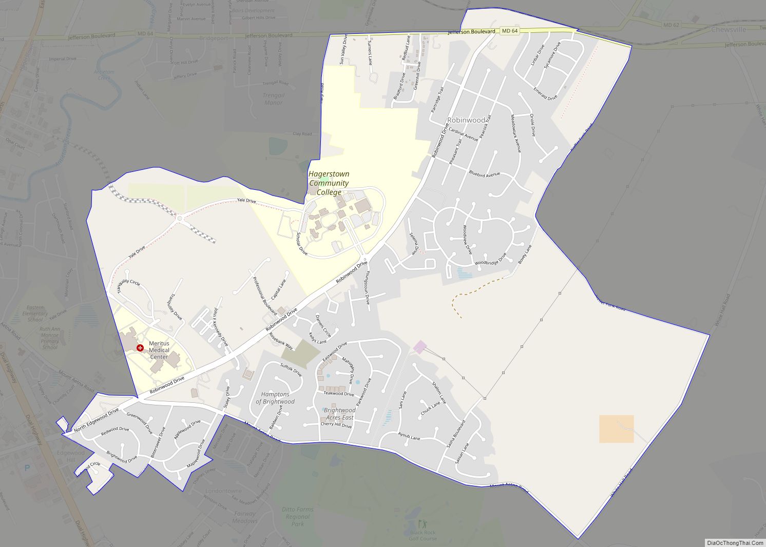 Map of Robinwood CDP
