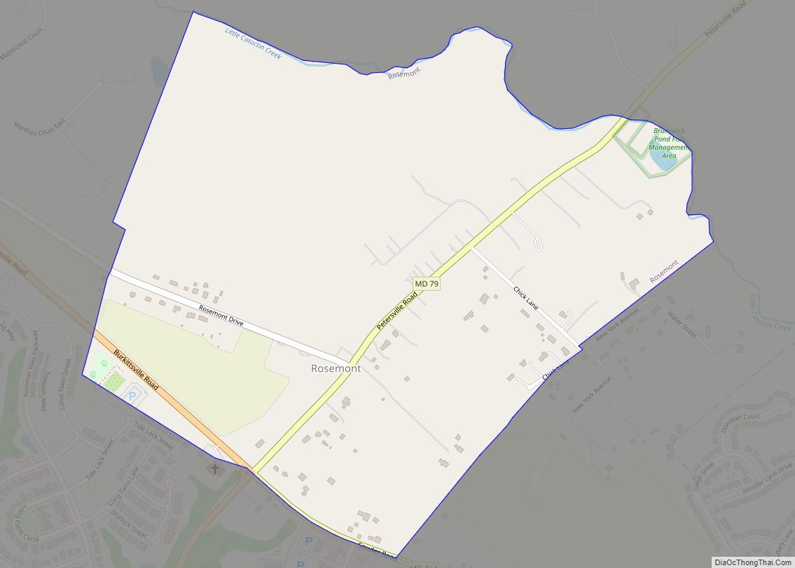 Map of Rosemont village, Maryland