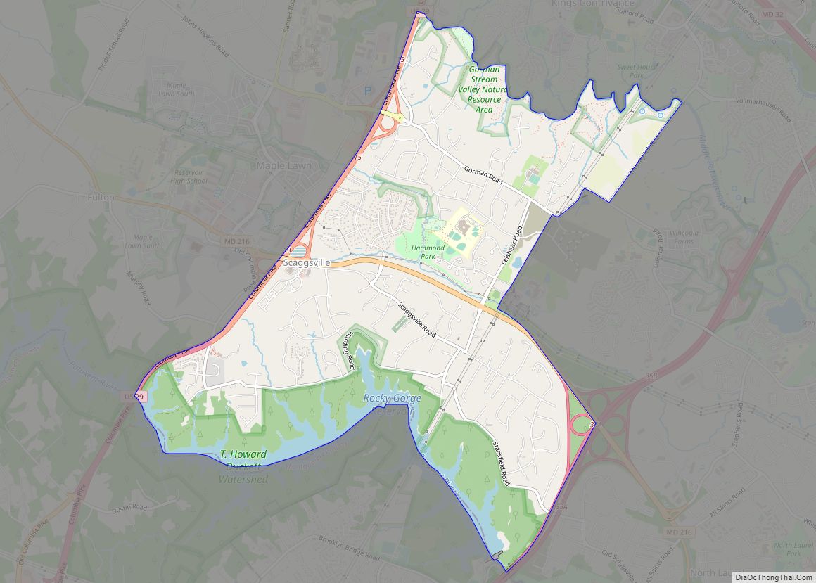Map of Scaggsville CDP