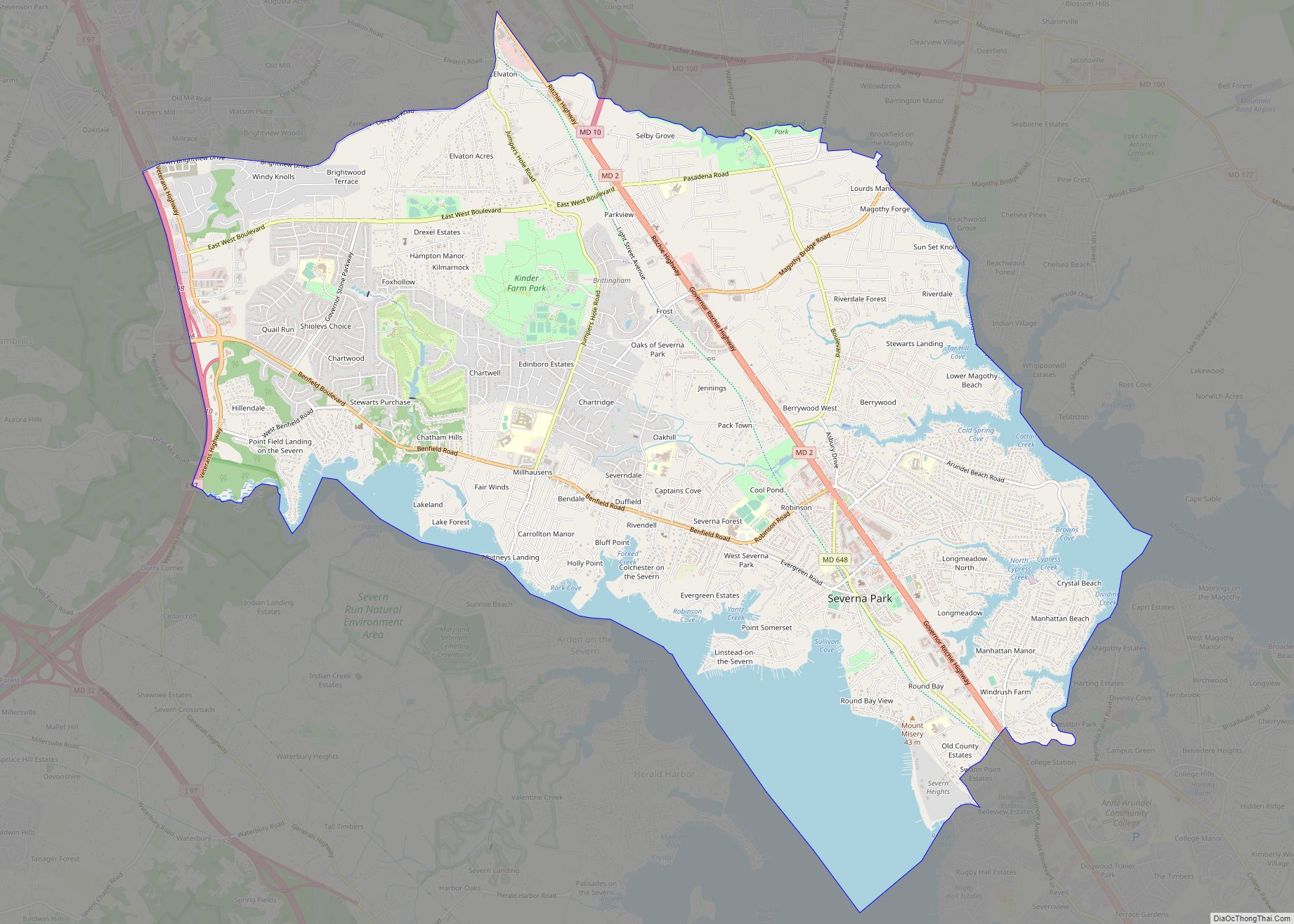Map of Severna Park CDP