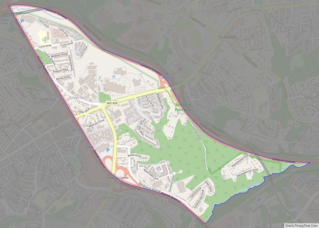 Map of Silver Hill CDP
