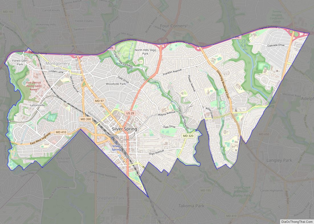 Map of Silver Spring CDP
