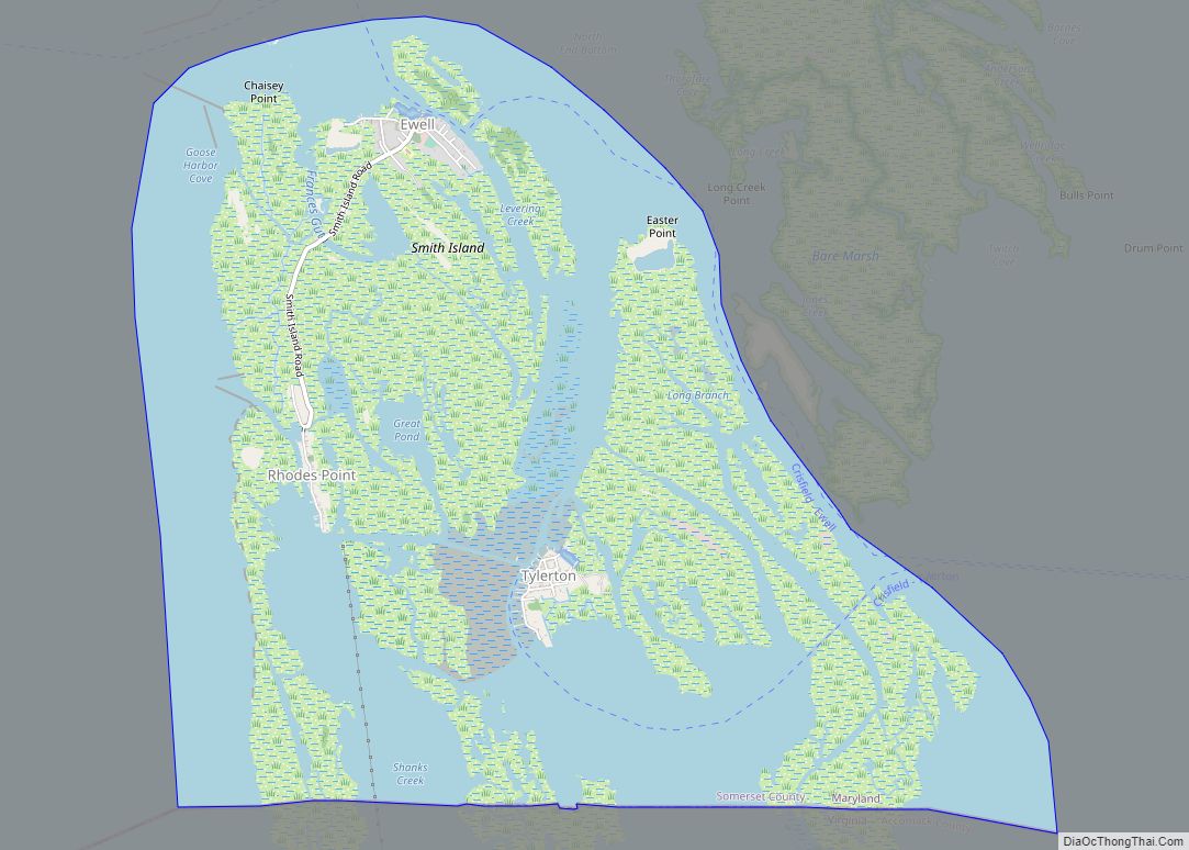 Map of Smith Island CDP