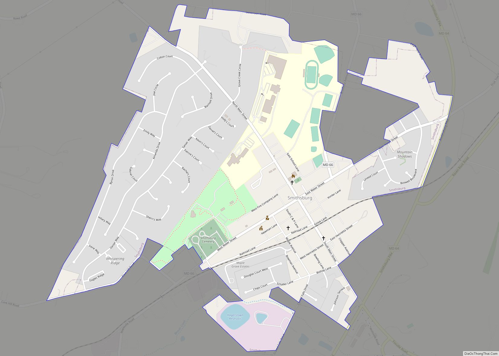 Map of Smithsburg town