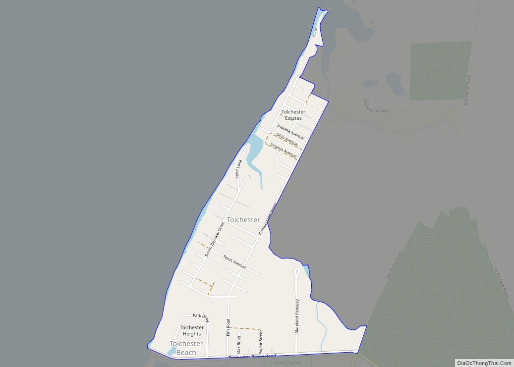 Map of Tolchester CDP