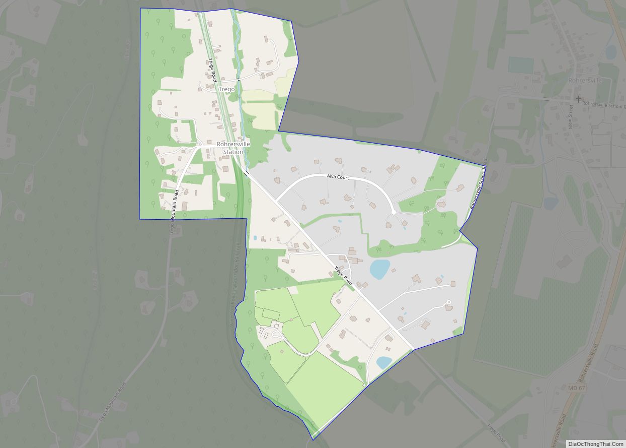 Map of Trego-Rohrersville Station CDP