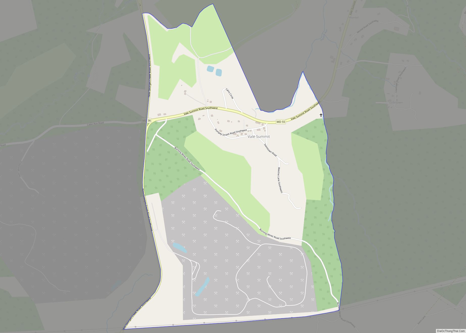 Map of Vale Summit CDP