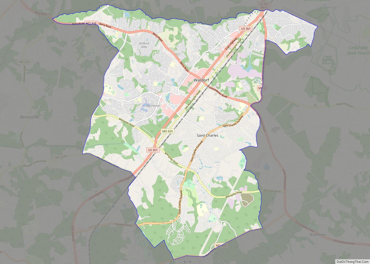 Map of Waldorf CDP
