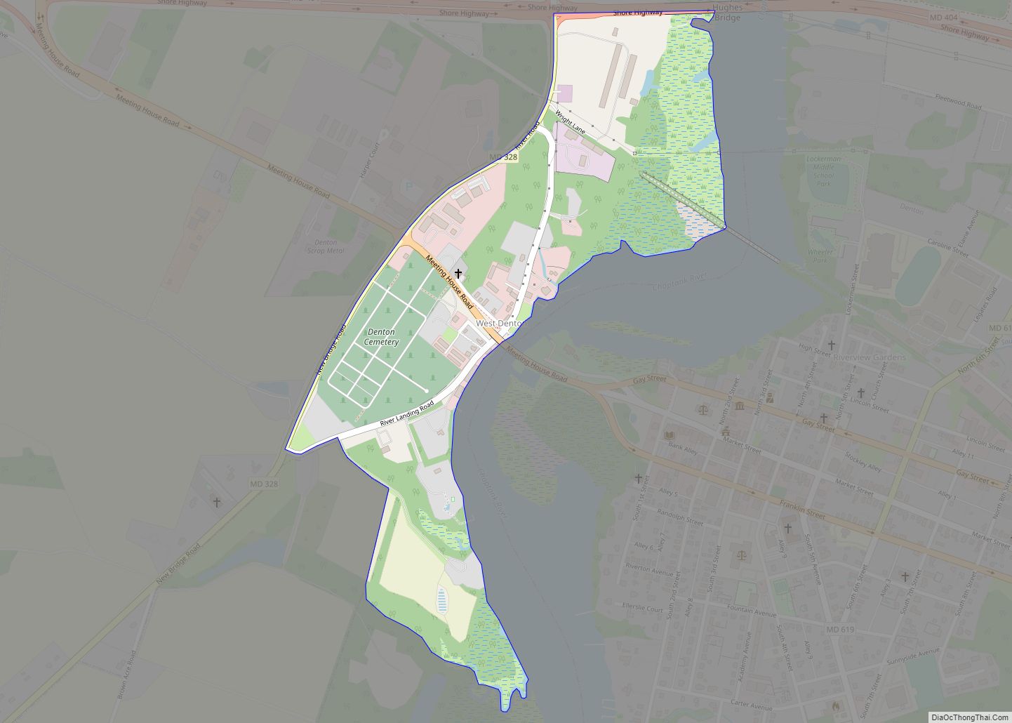 Map of West Denton CDP