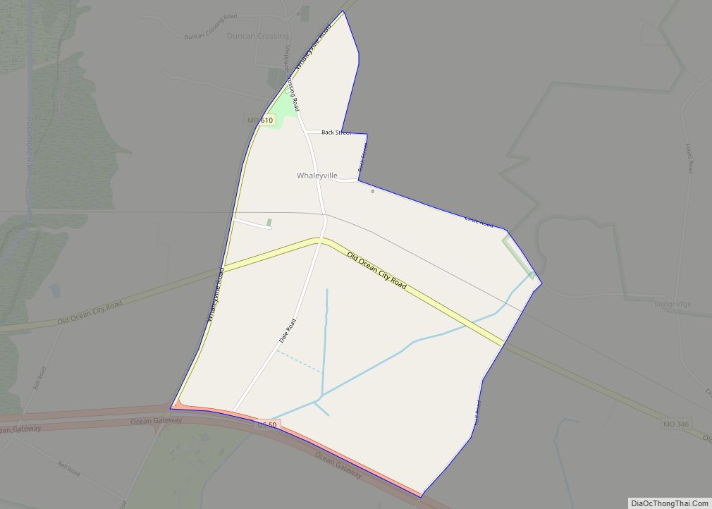Map of Whaleyville CDP
