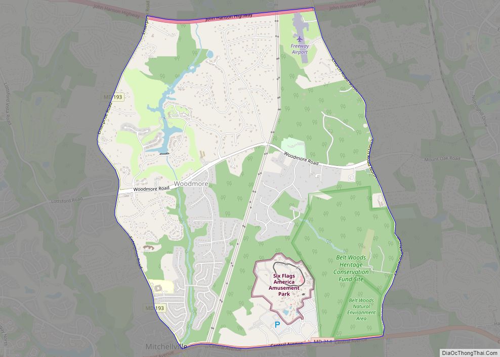 Map of Woodmore CDP