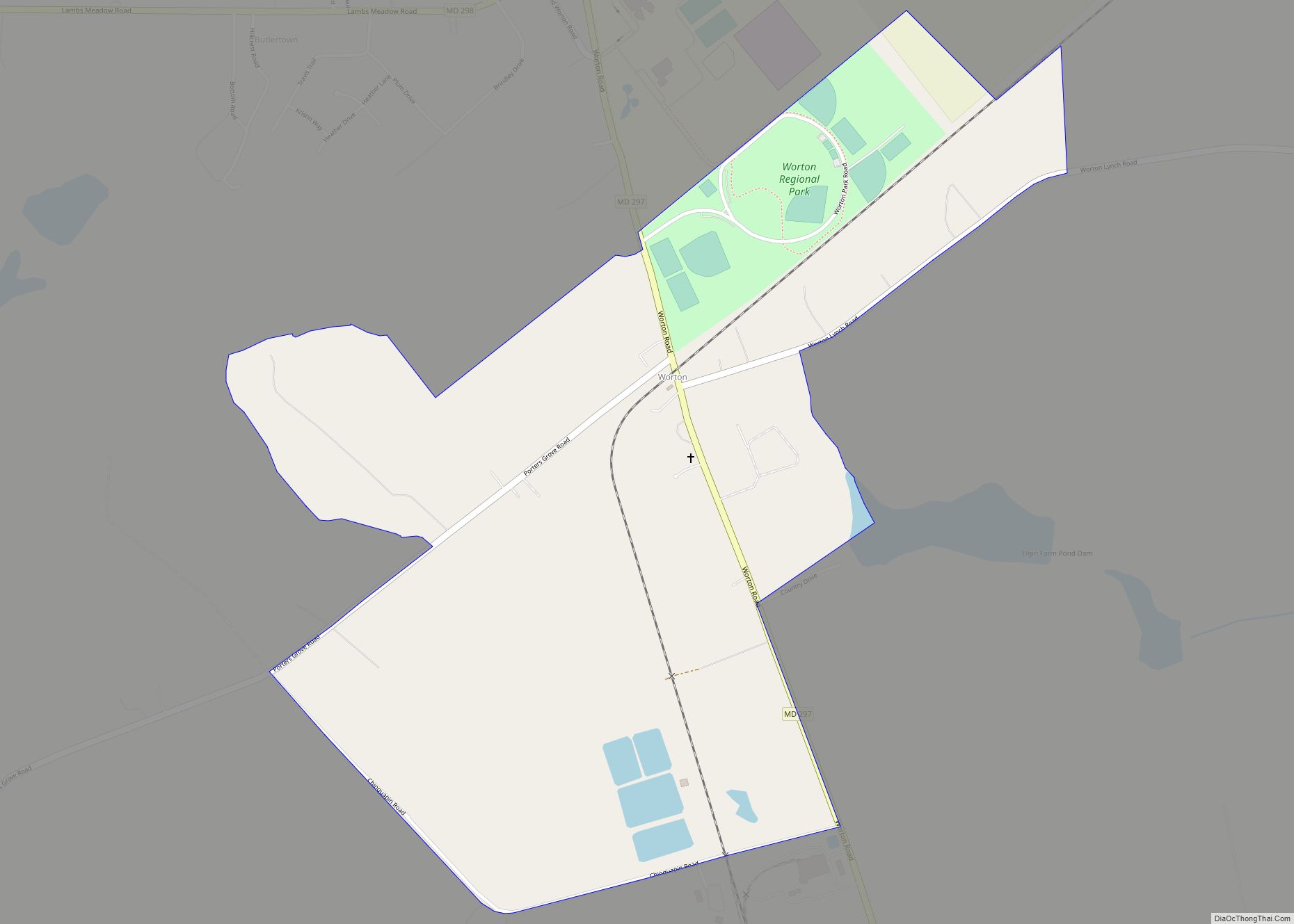 Map of Worton CDP