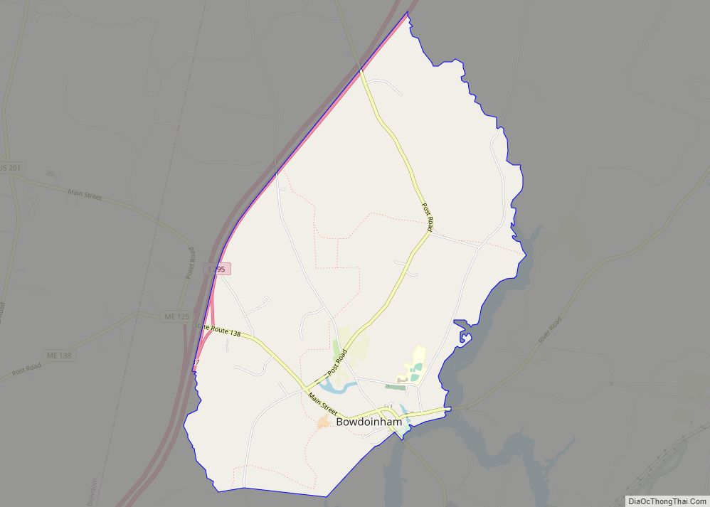 Map of Bowdoinham CDP