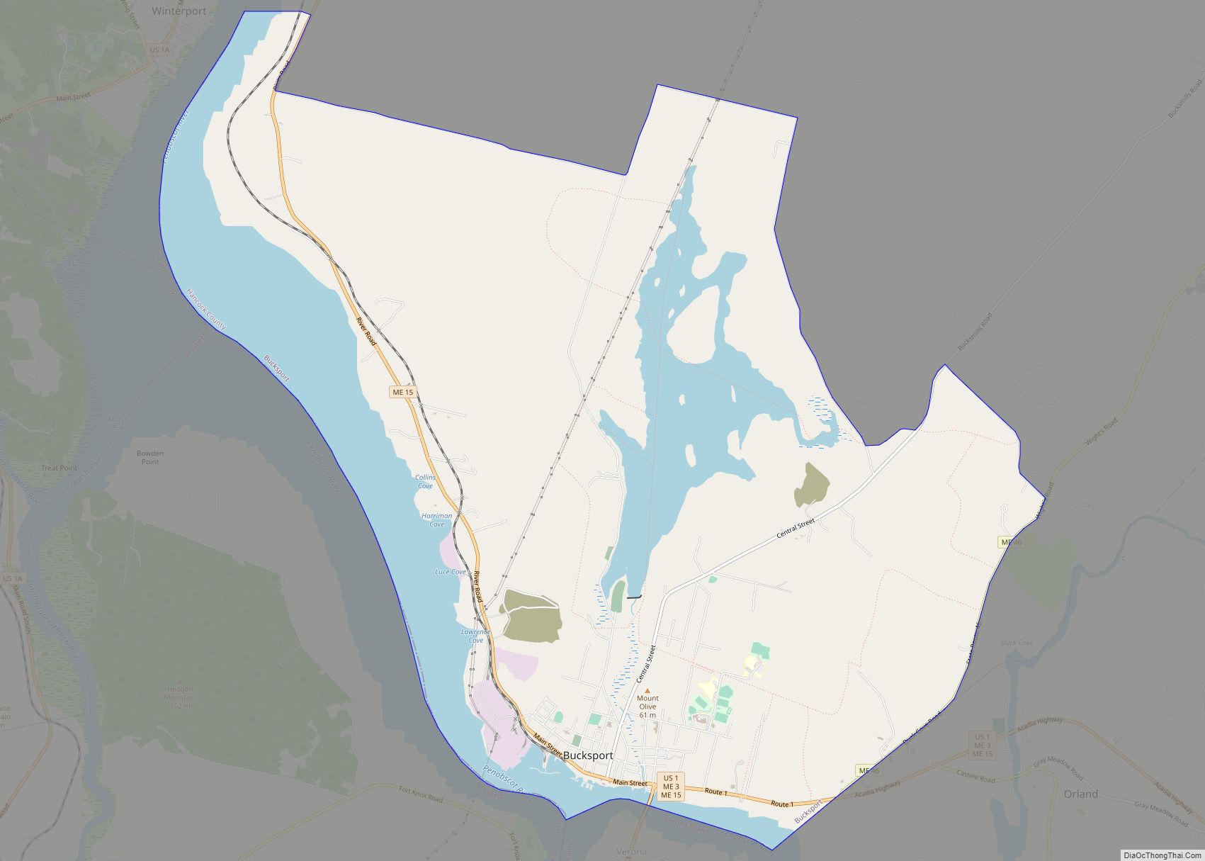 Map of Bucksport CDP