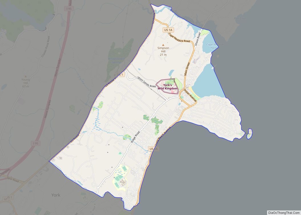 Map of Cape Neddick CDP