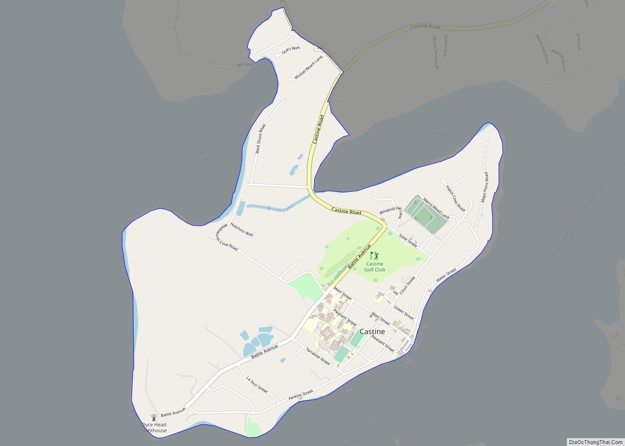 Map of Castine CDP
