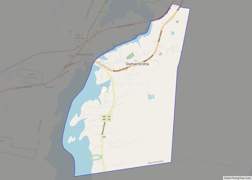 Map of Damariscotta CDP