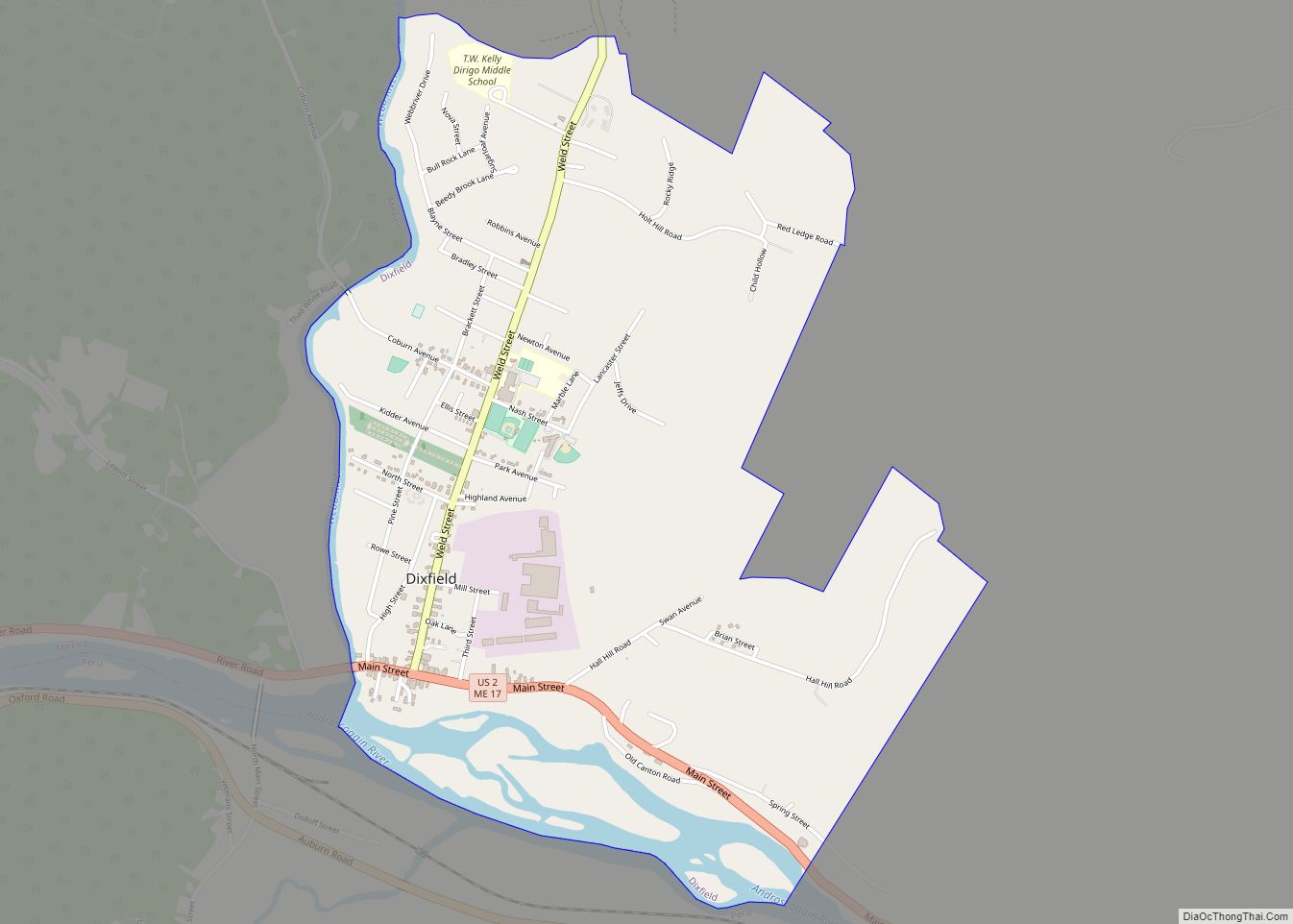 Map of Dixfield CDP