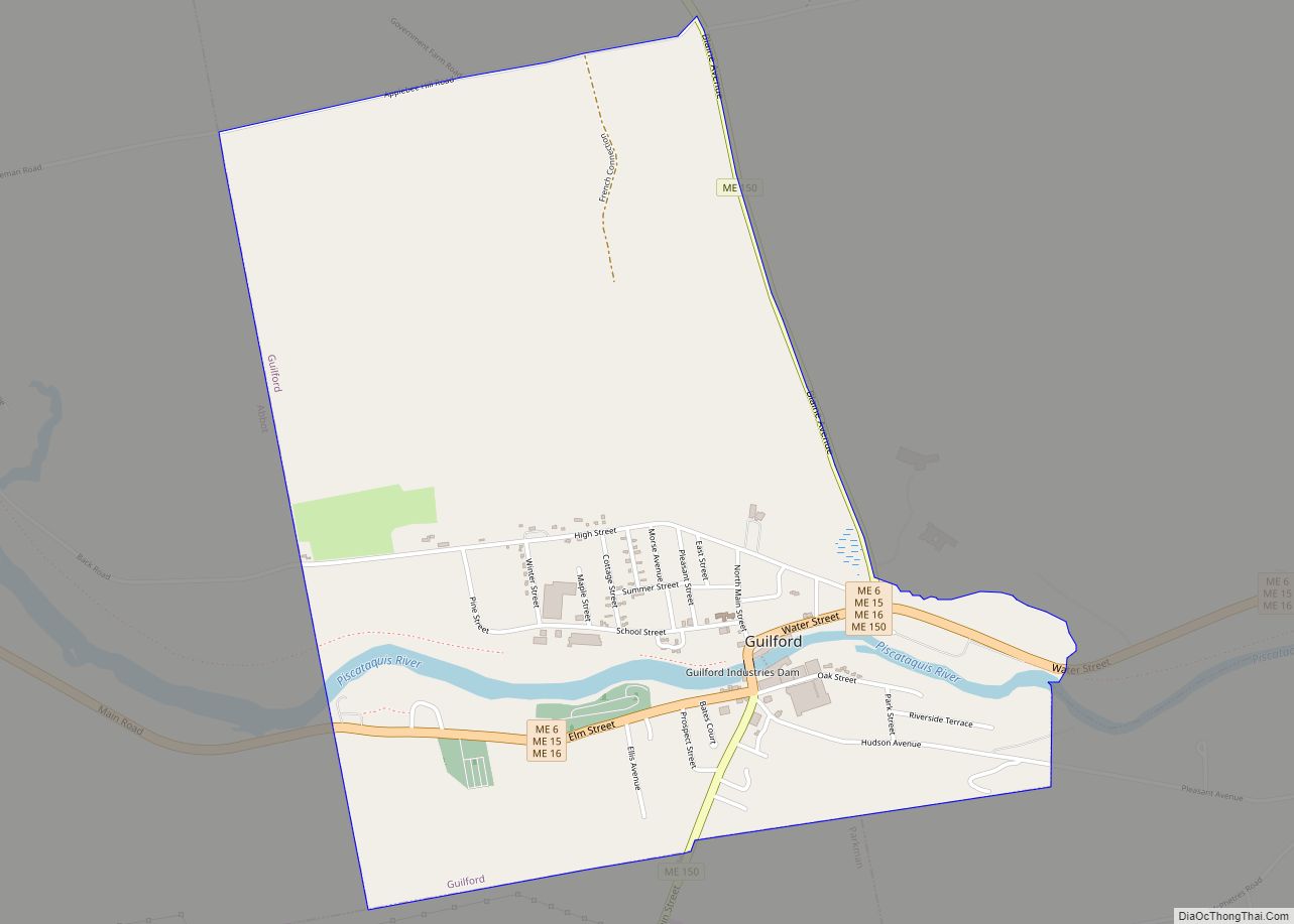 Map of Guilford CDP