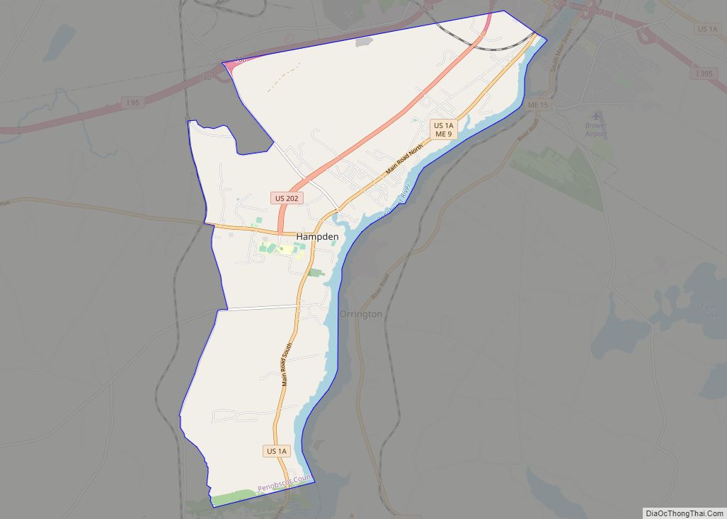 Map of Hampden CDP