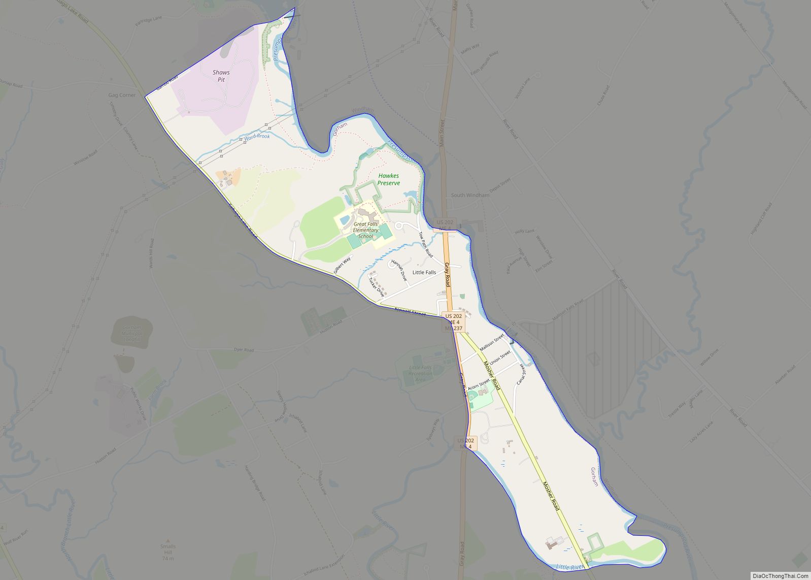Map of Little Falls CDP