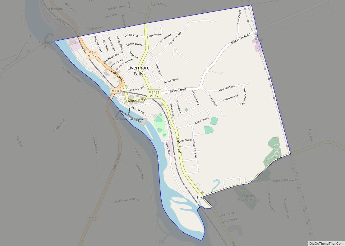 Map of Livermore Falls CDP