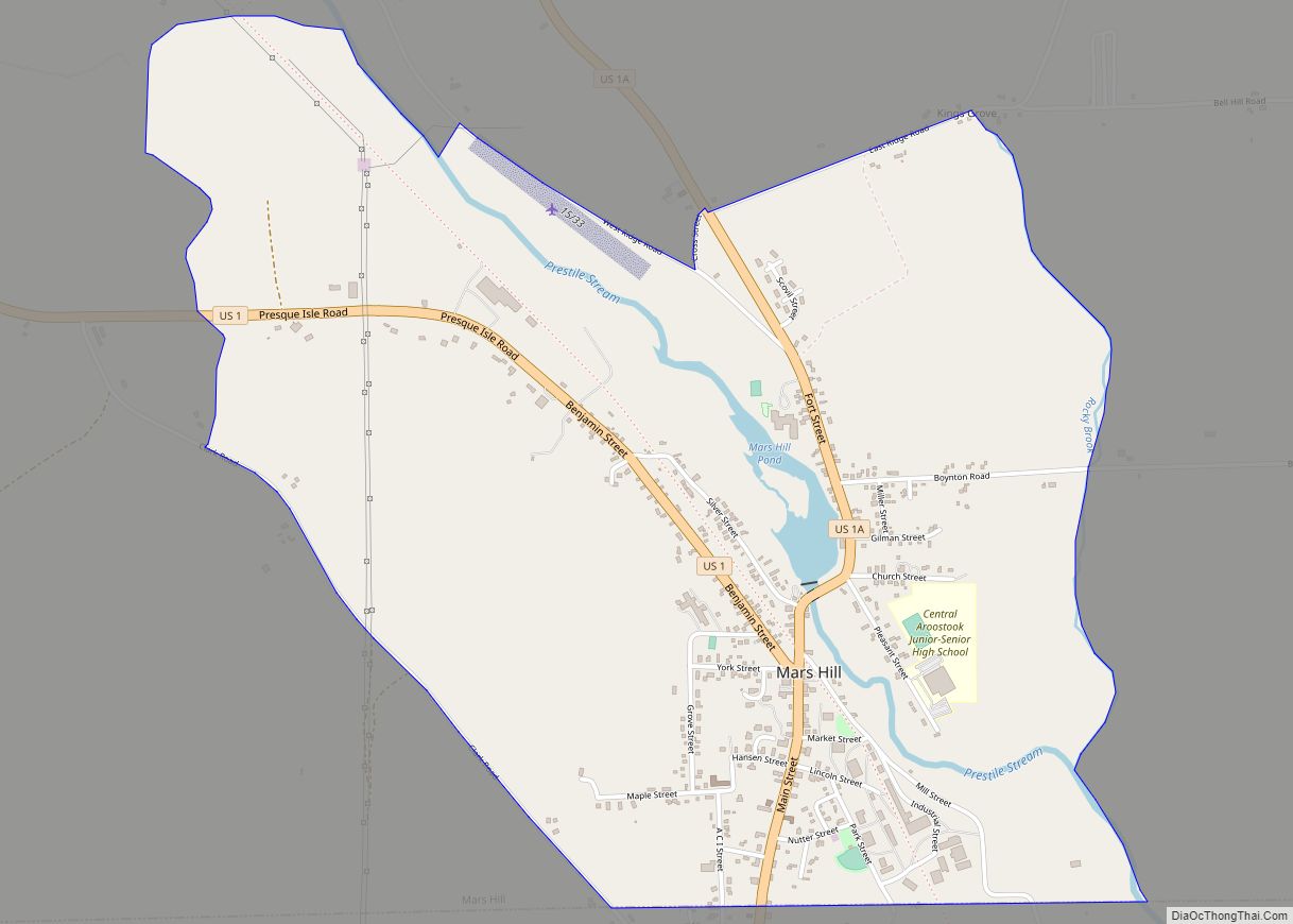 Map of Mars Hill CDP
