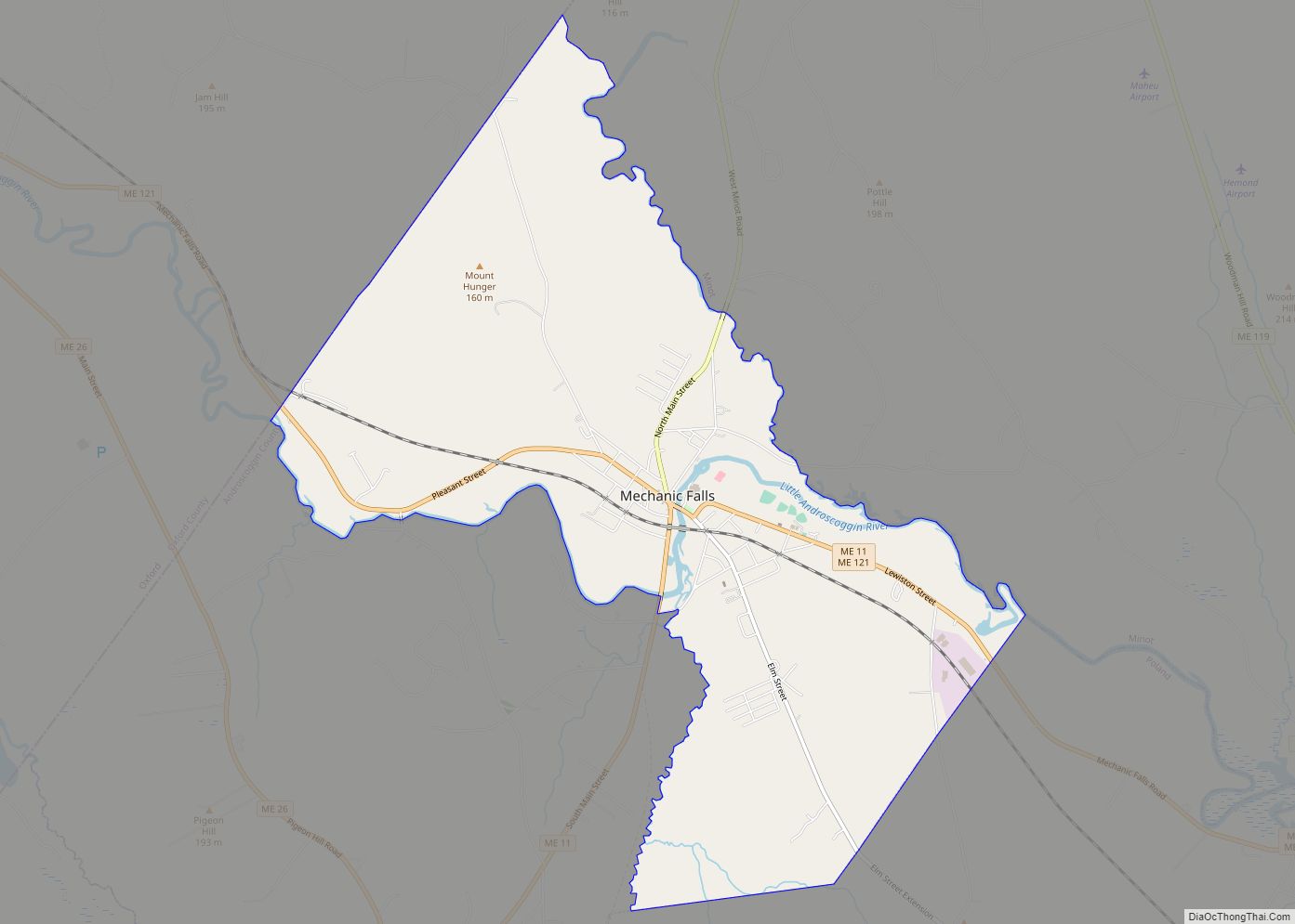 Map of Mechanic Falls CDP