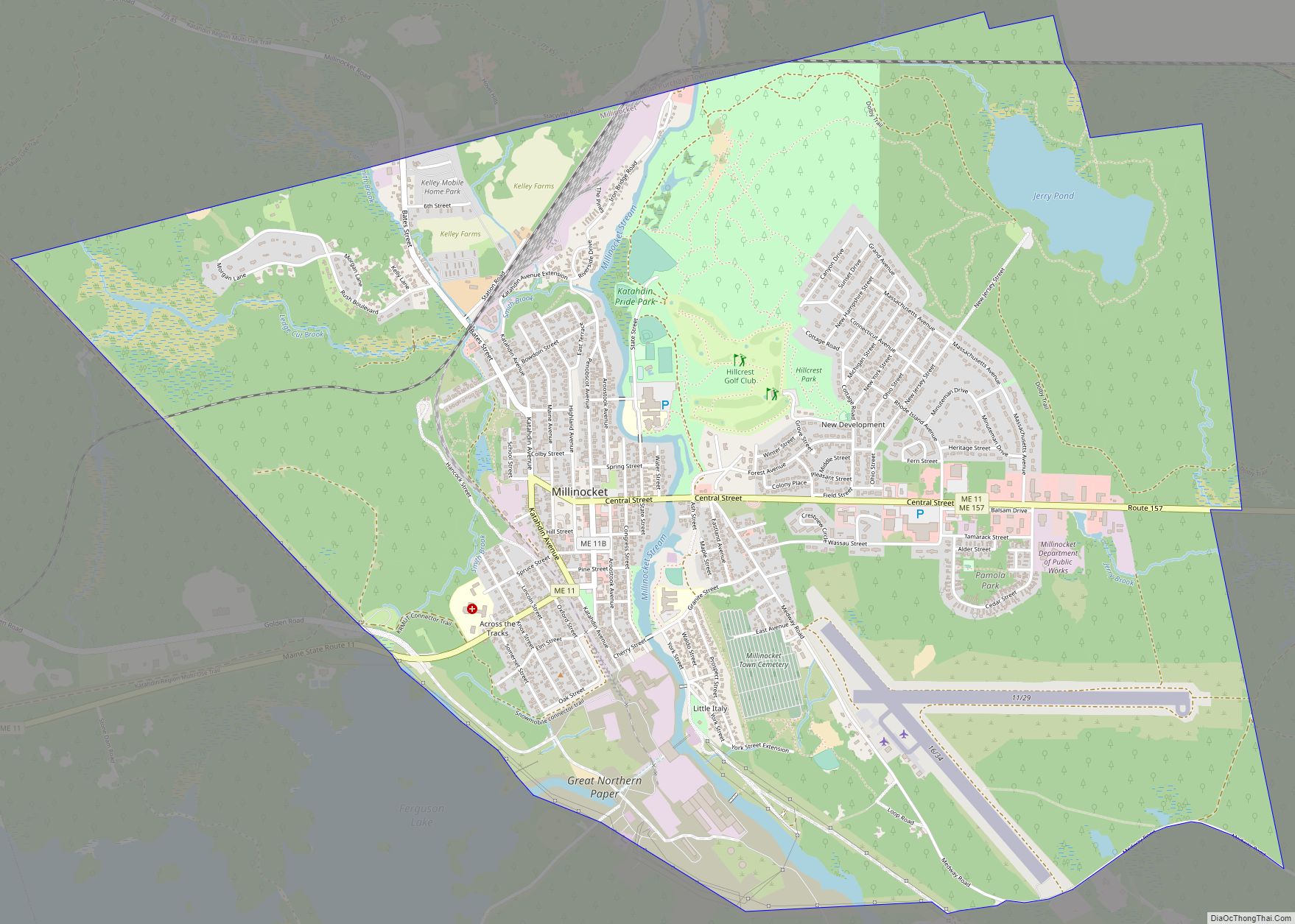 Map of Millinocket CDP