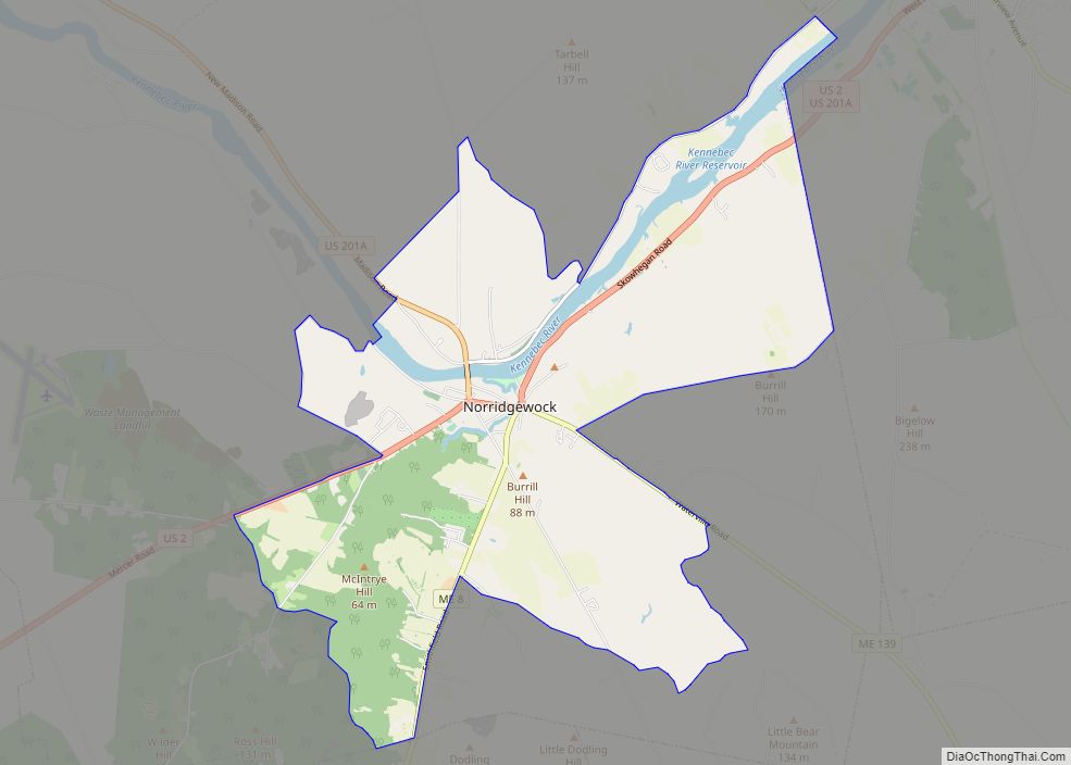 Map of Norridgewock CDP