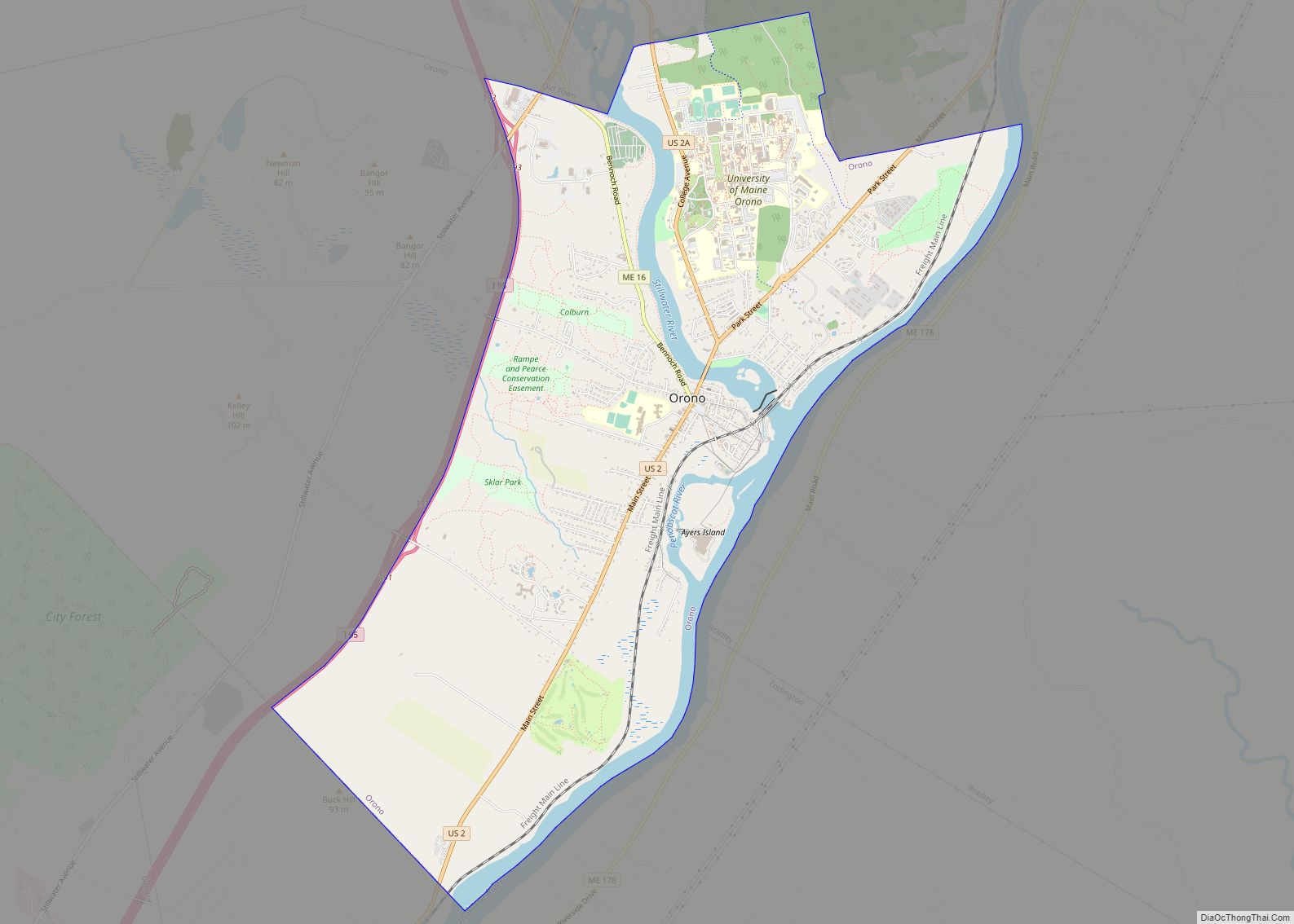 Map of Orono CDP