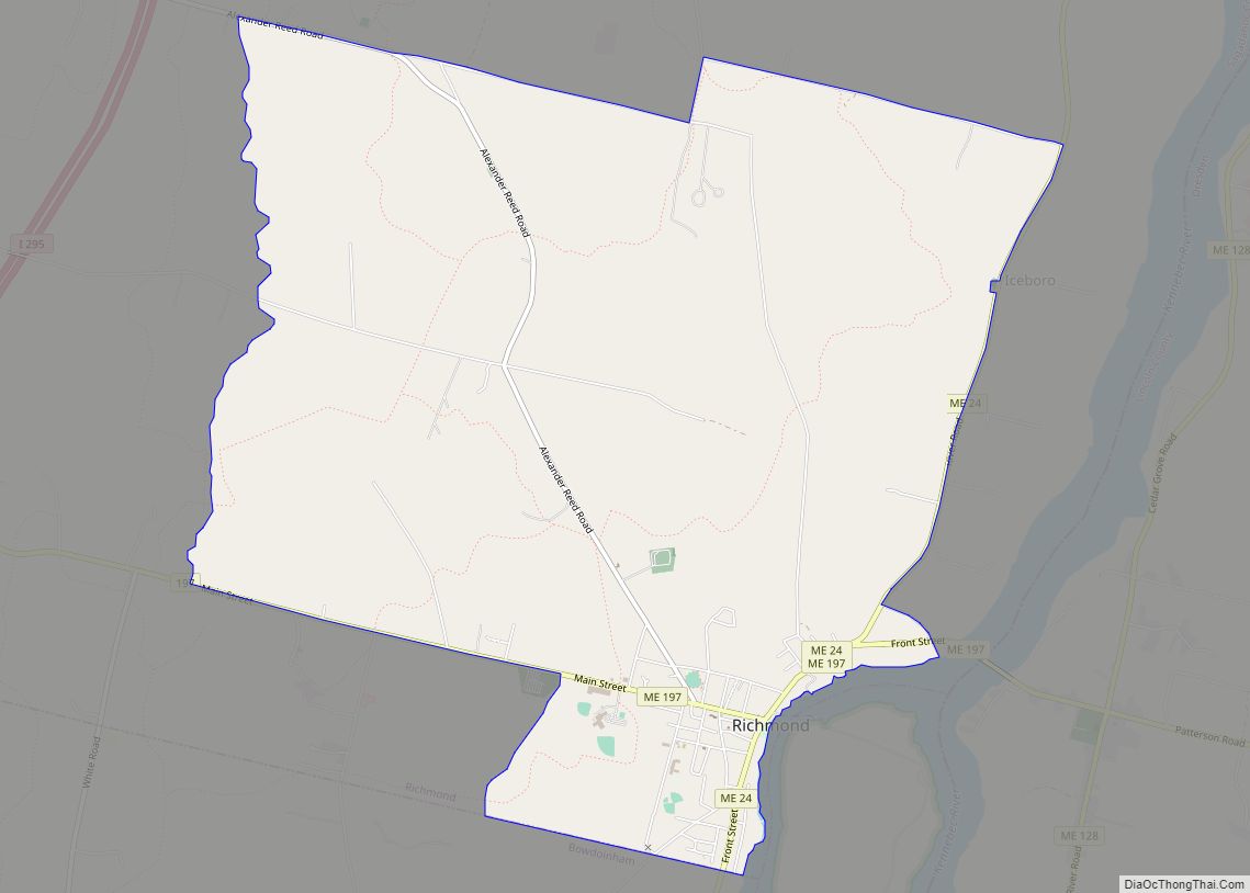 Map of Richmond CDP, Maine