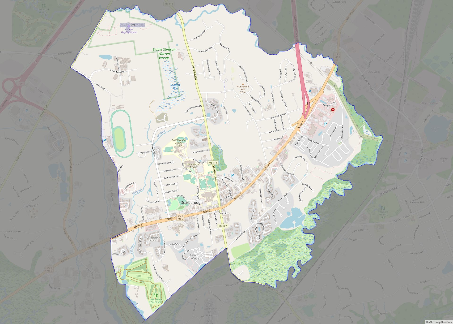 Map of Scarborough CDP