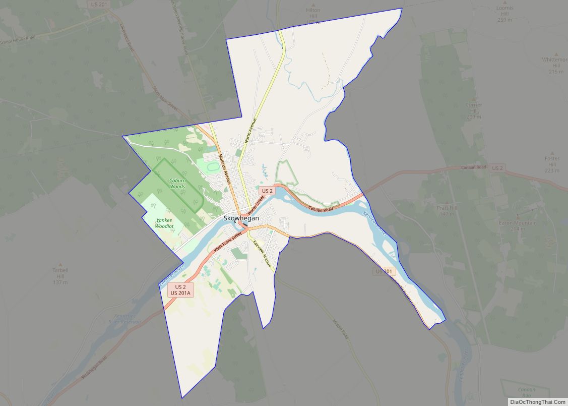 Map of Skowhegan CDP