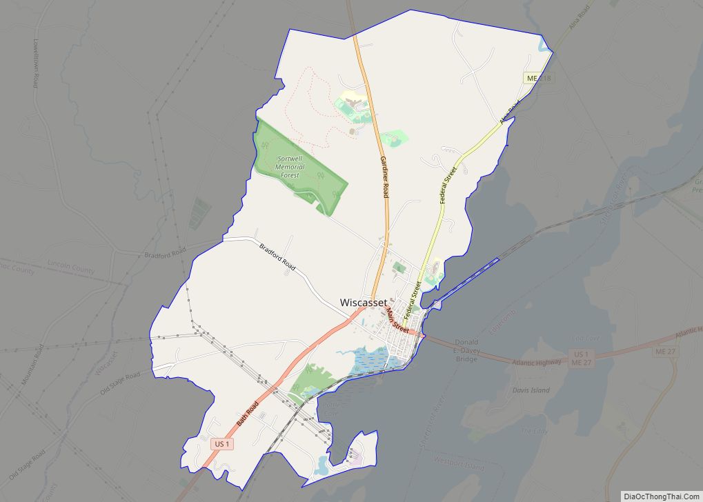Map of Wiscasset CDP