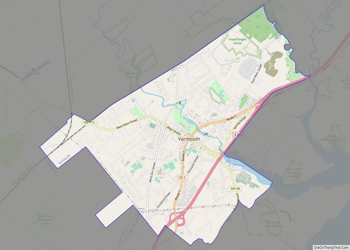 Map of Yarmouth CDP